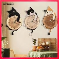 ราคา Srydyxgs2 นาฬิกาแขวนแมวสมัยใหม่พร้อมลูกตุ้มชิ้นตกแต่งสําหรับห้องนอนและห้องเล่น (53201716847)