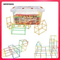 ราคา Srydyxgs2 500 ชิ้นชุด Interlocking Straw Constructor Fort Building ของเล่นบล็อก Joint เด็กของขวัญเกม (52951713519)