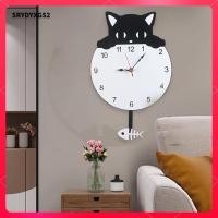 ราคา Srydyxgs2 นาฬิกาแขวนลูกตุ้มแมวตกแต่งอะคริลิคเครื่องประดับติดผนังที่ทันสมัยสําหรับในร่ม (52101703765)