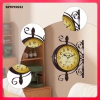 ราคา Srydyxgs2 นาฬิกาแขวนสองด้านรอบศิลปะเหล็กสไตล์สองใบหน้าเครื่องประดับวินเทจสําหรับคาเฟ่บาร์ห้องนั่งเล่นสํานักงานตกแต่งบ้าน (49501736212)