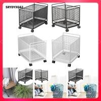 ราคา Srydyxgs2 ตะกร้าซักผ้า Mobile Storage Cart Dirty Clothes Bin ตะกร้าเหล็กเสื้อผ้า Organizer Easy to Maneuver ขอบคุณล้อเรียบ Co (48951726255)