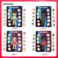 ราคา Srydyxgs2 Body Jigsaw Puzzle for Children Wooden Jigsaw Puzzle ของเล่นเด็กรูปร่าง Sorter ของเล่นไม้เด็กวัยหัดเดินมนุษย์จิ๊กซอว์ปริศนาสําหรับเด็กชายหญิง (48551738103)