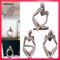 ราคา Srydyxgs2 รูปปั้นนักคิดเรซิ่นประติมากรรมนามธรรมหินทรายตุ๊กตาที่ทันสมัยสะสม (47551704634)