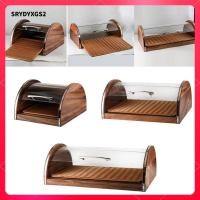 ราคา Srydyxgs2 ตู้โชว์ขนมปังไม้ที่เก็บรักษาขนมปังผลไม้จานขนมภาชนะเก็บในครัวสําหรับโต๊ะ (47250389184)