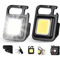 ราคา มินิไฟฉาย LED พวงกุญแจมัลติฟังก์ชั่นแบบพกพา COB Camping โคมไฟ USB ชาร์จไฟทํางานตกปลากลางแจ้งเดินป่า Lanterna (27292585562)