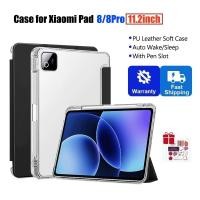 ราคา ปลอก Xiaomi Pad 8 8 Pro 11 2 นิ้ว 2025 Flip Smart Case Magnetic Smart Casing With Slot Pen Auto Lock Wake Up for Xiaomi MiPad 8 Casing Soft Transparent (48450378111)