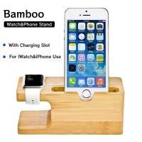 ราคา แท่นชาร์จนาฬิกาไม้ไม้ไผ่สําหรับ IWatch Series และที่วางแท่นวางไม้ IPhone พร้อมช่องชาร์จ (43021629080)