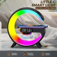 ราคา RGB ลําโพงไร้สายบลูทูธเครื่องชาร์จไร้สายนาฬิกามัลติฟังก์ชั่น Nightlight ลําโพงบลูทูธชาร์จไร้สายแบบพกพา BT ลําโพง (41422280445)