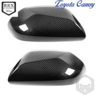 ราคา Toyota Camry 18 20 LE SE XSE REAL คาร์บอนไฟเบอร์กระจกมองหลังสติกเกอร์ตกแต่งเชลล์ (42766914393)