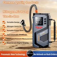 ราคา ปั๊มลมรถยนต์ไร้สาย ปั๊มลม Strong Start ฉุกเฉิน Start Power All in One เครื่องจุดระเบิด สมบัติไฟฟ้า การตรวจสอบแรงดันลมยาง (41425160765)