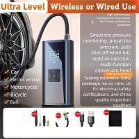 ราคา รถรถจักรยานยนต์ปั๊มลมรถแบบพกพาสมาร์ทไร้สายดิจิตอลจอแสดงผลปั๊มมัลติฟังก์ชั่ยางฉุกเฉินปั๊ม (27093264387)