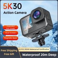ราคา 5K Action Camera รีโมทคอนโทรลไร้สาย Ultra Clear กันน้ําขี่จักรยาน Anti Shaking VLOG Re (41722886742)
