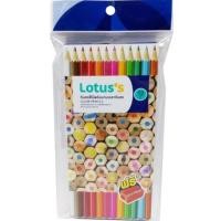 ราคา ดินสอสีไม้ 12 แท่งยาว ยี่ห้อ โลตัส Lotus s (23349623593)