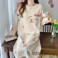 ราคา ชุดนอนผ้าฝ้าย 100 ผู้หญิงแขนยาวสไตล์อินน่ารักรูปแบบการ์ตูนลําลองสามารถสวมใส่นอก Homewear (29227831332)