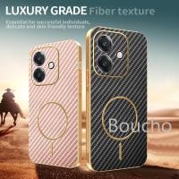 ราคา ปลอกสําหรับOppo OPPO A3 A3X A5i OppoA3 OppoA3X 4G 5Gคาร์บอนไฟเบอร์รูปแบบทองElectroplatedขอบเคสโทรศัพท์กันกระแทกกล้องป้องกันกลับปกแข็ง (41220958815)