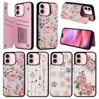 ราคา สําหรับiPhone 11 15 16 16E Pro X 10 XS Max 8 7 Plus SE SE3 SE2 SE 2022 2020 Kickstand Card Holder Double Magnetic Claspและทนทานกันกระแทกหนังเคสโทรศัพท์ (44067207201)