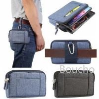 ราคา กระเป๋าโทรศัพท์มือถือซิปกระเป๋าโทรศัพท์มือถือสากลผ้ายีนส์แนวนอน ยีนส์ผ้าใบกีฬาเอวกระเป๋าพร้อมช่องเสียบการ์ด (49601925314)