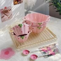 ราคา ผงชามหูคู่ชามเซรามิกทนอุณหภูมิสูงครัวเรือนก๋วยเตี๋ยวชามซุปบนโต๊ะอาหารความจุขนาดใหญ่ชามก๋วยเตี๋ยวพร้อมช้อน (43017144087)