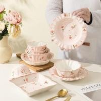 ราคา ชามเซรามิกทนอุณหภูมิสูงจานบนโต๊ะอาหารชุดครัวเรือนชามข้าวจานจานชามพิเศษส่วนบุคคล (29386226749)