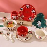 ราคา ชามเซรามิค จานบนโต๊ะอาหารจานเด็กน่ารักจานต้นคริสต์มาส (28571036665)