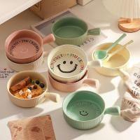 ราคา ชามเซรามิคพร้อมที่จับบนโต๊ะอาหารชามก๋วยเตี๋ยวทนอุณหภูมิสูงไมโครเวฟชามทําความร้อนเตาอบถาดอบ (28093211084)