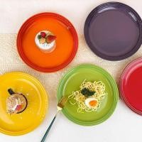 ราคา จานเซรามิค จานผักทนอุณหภูมิสูง 30 ซม จานแบนสีครีมสไตล์เกาหลีถาดขนาดใหญ่ (53901728926)