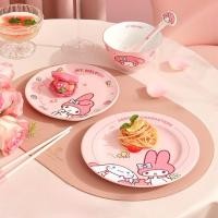 ราคา Sanrio Tableware จานทนอุณหภูมิสูงจานช้อนตะเกียบชุดจานเซรามิกไมโครเวฟได้ (27336219702)