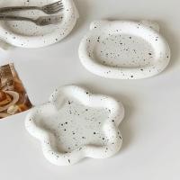 ราคา จานเซรามิค จานขนมสีขาว จานเค้กสร้างสรรค์ จานอาหารเช้าเกาหลี ถาดรูปทรงพิเศษ (26690582417)
