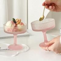 ราคา แก้ว กุณโฑ สีชมพูถ้วยไอศครีมเกาหลีที่เรียบง่ายนูน กุณโฑ ขนมพุดดิ้งถ้วยไอศครีม (26218322368)