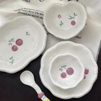 ราคา จานเซรามิค ชามเซรามิคน่ารักบนโต๊ะอาหารจานอาหารค่ําทนอุณหภูมิสูงชุดอาหารหนึ่งคน (19796757690)