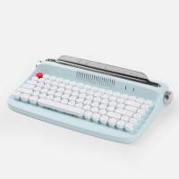 ราคา Actto เครื่องพิมพ์ดีดสํานักงานไร้สายบลูทูธรู้สึกแป้นพิมพ์แท็บเล็ตพีซีแฟชั่นย้อนยุครอบปุ่มกดสไตล์อังกฤษ (40426446763)