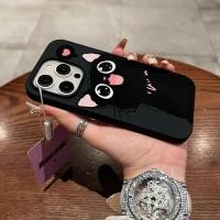 ราคา พร้อมส่ง เคสไอโฟน11 เปลือกซิลิโคน หรูหรา Act cute kitten Black Case For iPhone 16 Pro Max 12 13 14 15 16 Pro 7 8Plus (29437988177)