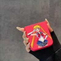 ราคา ใหม่ Rose Red Base Pretty Girl เคสโทรศัพท์เหมาะสําหรับ Samsung Galaxy ZFlip 7 6 5 5G เชือกเส้นเล็กพับ Hard Shell สําหรับ PuraX N3Flip MixFlip 2 ShockProof ฝาครอบป้องกัน (50801804270)