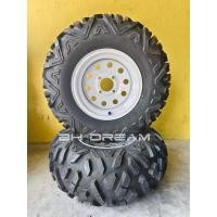 ราคา ยางพร้อมกระทะ ขอบ12ขนาด4รู100 ล้อเอทีวี ยางพร้อมกระทะขอบ 12 ล้อหลัง 25 10 12 ราคาต่อ1 ล้อ (26709946383)