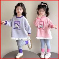 ราคา เสื้อกางเกงเด็ก ลายการ์ตูน คิตตี้ พิมพ์บิ๊กโบว์ (51650381646)