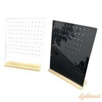 ราคา dpbtsut ต่างหูชั้นเก็บต่างหูแสดง Pegboard ที่มีเสถียรภาพฐานไม้กระดุมแสดงคณะกรรมการเครื่องประดับตู้โชว์ชั้นวางสําหรับเข็มกลัด (42070518679)