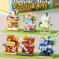 ราคา เข้ากันได้กับ Lego Dream Town Vending Car Flower Shop City Street View Building Blocks ของเล่นเพื่อการศึกษาสําหรับเด็ก 250917 (42769359143)