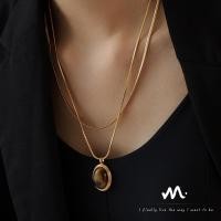 ราคา สร้อยคอจี้หินตาเสือรูปไข่ สวยงามสำหรับทุกโอกาส (53500594733)