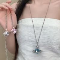 ราคา จี้ดาวเสาร์ฝังพลอยเทียมพร้อมสร้อยคอจานบิน (41922552858)