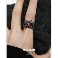 ราคา แหวนวินเทจสีแดง ประดับเพชร ในสไตล์ยุโรป อเมริกัน (27393306506)