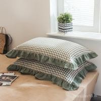 ราคา ระดับ ก ล้างผ้าฝ้ายปลอกหมอนผ้าฝ้ายแท้หนึ่งคู่ผู้ใหญ่ขนาดใหญ่ปลอกหมอนเดี่ยวผ้าฝ้ายแท้ลูกไม้ปลอกหมอน 48x74 (53051709008)