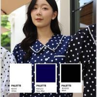 ราคา TP519 เสื้อเชิ้ตคอบัวผ้าคอตตอนเชิ้ต เพิ่มความน่ารักแต่งปกกุ๊นด้วยลูกไม้ และ กระเป๋าจริงบนหน้าอก (43913396586)