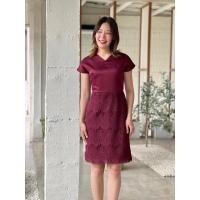 ราคา DR2291 เดรสผ้าลินิน กระโปรงลูกไม้ (21915127419)