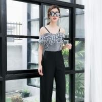 ราคา JS410 Black จั๊มสูทสายเดี่ยวขายาว (19013044717)