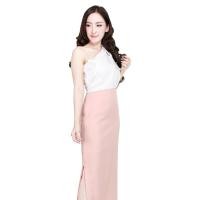 ราคา DR1813 maxi dressผ้ามอสเครปญี่ปุ่นช่วงไหล่แต่งโบว์สำเร็จดีไซน์เรียบหรู (7155863485)