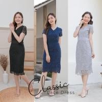 ราคา DR1938 เดรสผ้าลูกไม้ทั้งตัวด้านในมีซับในให้ทั้งตัว ทรงยาว เรียบ หรู ดูดีแน่นอน (5256717735)