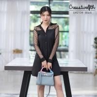 ราคา DR2134 เดรสเสื้อแขนยาวซีทรู ลูกไม้ สีดำ เซ็กซี่ (17275566221)