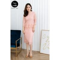 ราคา DR2208เดรสผ้าลูกไม้ ด้านในมีซับในอย่างดี ทรงยาว เรียบ หรู ดูดี เหมาะกับวันทำงาน และ วันออกงานสุดๆ คะ (4557084584)