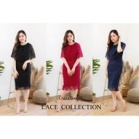 ราคา DR2355เดรสผ้าลูกไม้ ออกแบบคลุมไหล่ ทำให้ดูมีเลเยอร์ งานชุดนี้ปราณีตสุดๆ ซับในทั้งชุด ใส่ทำงานก็เก๋หรือออกงานก็เริ่ด (3757235931)