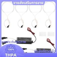 ราคา 4 ชิ้นไฟหน้าสีขาว CCFL LED Angel Eyes ชุด Halo แหวน DRL ไฟเลี้ยว CCFL ไฟหน้าสําหรับ BMW E36 E46 E39 E38 paudnef th (29958604386)